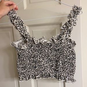 Wild Honey Leopard Crop Top